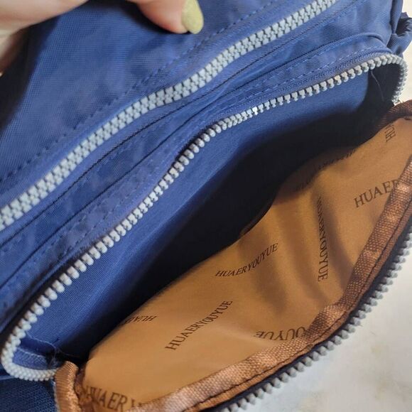 Mintegra HUAERYOUYUE BLUE Nylon Waterproof Crossbody Purse/Bag Lightweight - Picture 4 of 6